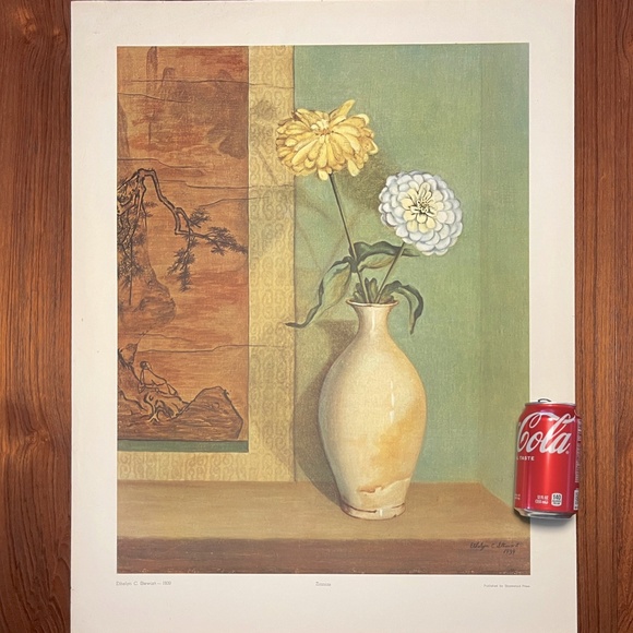 Vintage Large Lithograph Ethelyn C Stewart 1939 Masters 28x22 Art Autumn Summer - Picture 1 of 17